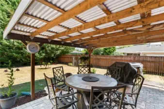 View of the Covered Patio from underneath