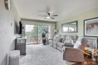 Living room leading to deck