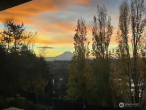 Mt Rainer view off back deck