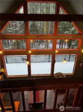 Snowy view from loft