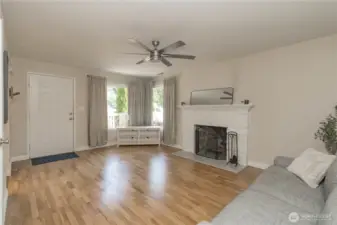 Wood burning fireplace