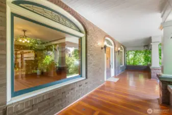 Grand front porch welcomes you and your guests.