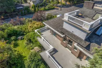 South facing rooftop terrace is an incredible space to spent time. Also notice the special widow's walk on the top of the house; accessed via a ladder from the top floor.