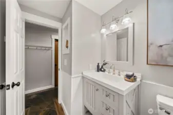 Main-floor half bath