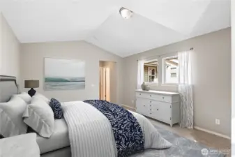 Spacious primary bedroom