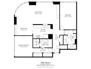 Floor Plan of Unit 10F