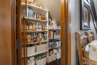 Pantry next to kitchen for all your storage needs.