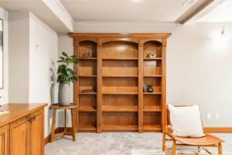 Bookcase secret door to Wine Cellar