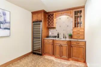 Commercial fridge and sink with storage
