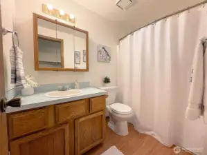 Full Bath in primary bedroom.