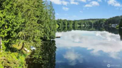 Ames Lake is a private 72 acre lake. Great for swimming, fishing, boating (electric motor s only), and more!