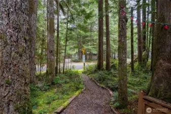 Path to the comfort station and playground!