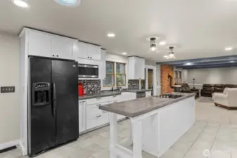 Functional and modern kitchen with ample counter space.