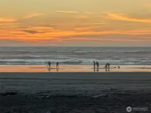 Clamming and sunset watching. Life is better at the beach!
