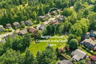 North Town Woods has a variety of neighborhood activities here in the open space, from chili cook-offs to easter egg hunts.
