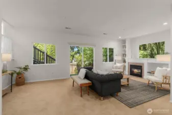 Family Room with room for media, games, play, guest space, etc.