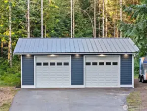 A detached Garage.