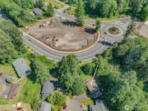Aerial view of cul-de-sac.
