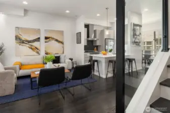 Defined but connected living spaces.
