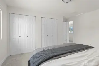 Dual closets in Bedroom #4