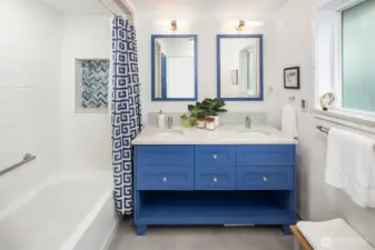 The en suite bathroom in the primary was updated in 2021.