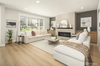 Note the brand new 7" plank waterproof vinyl floors. Outlook is to the completely fenced and private backyard.