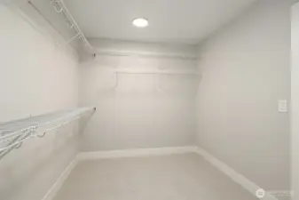 Wonderful walk-in closet, customize for your own needs.