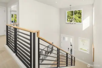 Upstairs leading into the bonus room.