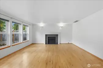 Family room has gas fireplace.  That is perfect for the Northwest winter nights.