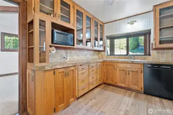 Kitchen with granite tile counters