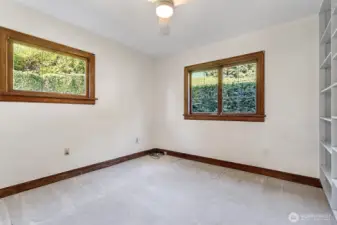 Office on the entry level could flex as a fourth bedroom
