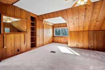 Traditional pine paneling