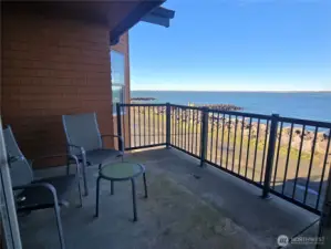 Nice patio off of the living area and primary bedroom