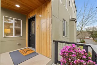 Covered front entry.