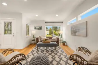 Bamboo floors and fresh paint on the main level.