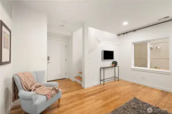 Lower level is light and bright.