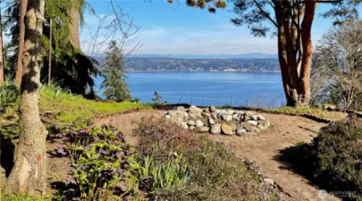 Get the s'mores ready.  This fire pit is in the perfect location for making memories.