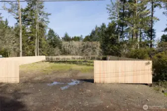 Fenced on three sides - just needs gates, if you desire!Fenced on three sides - just needs gates, if you desire!