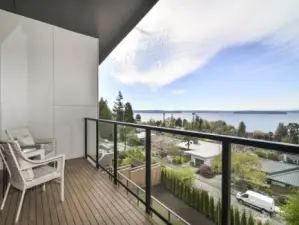 Private view deck off the primary.