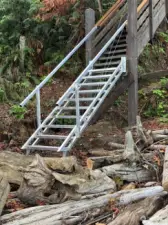 New stair addition to beach