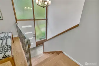 Bright welcoming tile entry.
