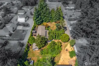 From the South looking at the property