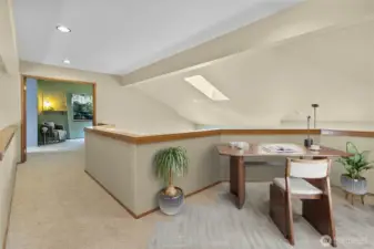 Once upstairs there is a great loft/study space which would make a great office area, play area etc!