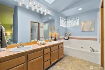 Primary bath has large walk in closet too!