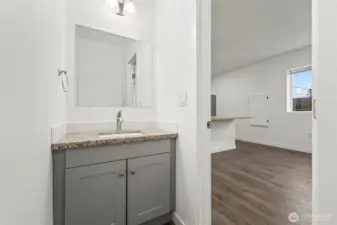 1/2 bath off living room