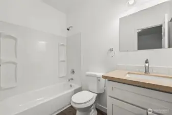Bathroom attached with closet