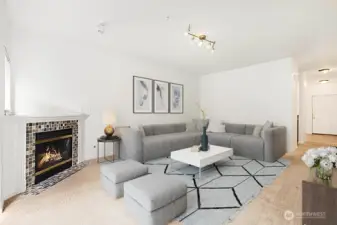 Cozy up to the gas fireplace!