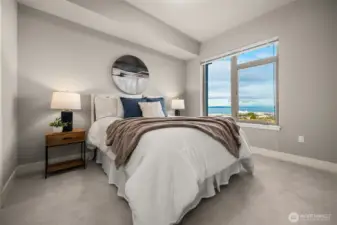 Spacious secondary bedroom with plenty of room to spare and a lovely view, perfect for guests, a home office, or a creative living space.