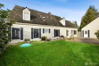 Private back yard with patio and garage access...