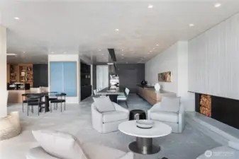 View into the kitchen from the West side of the unit.